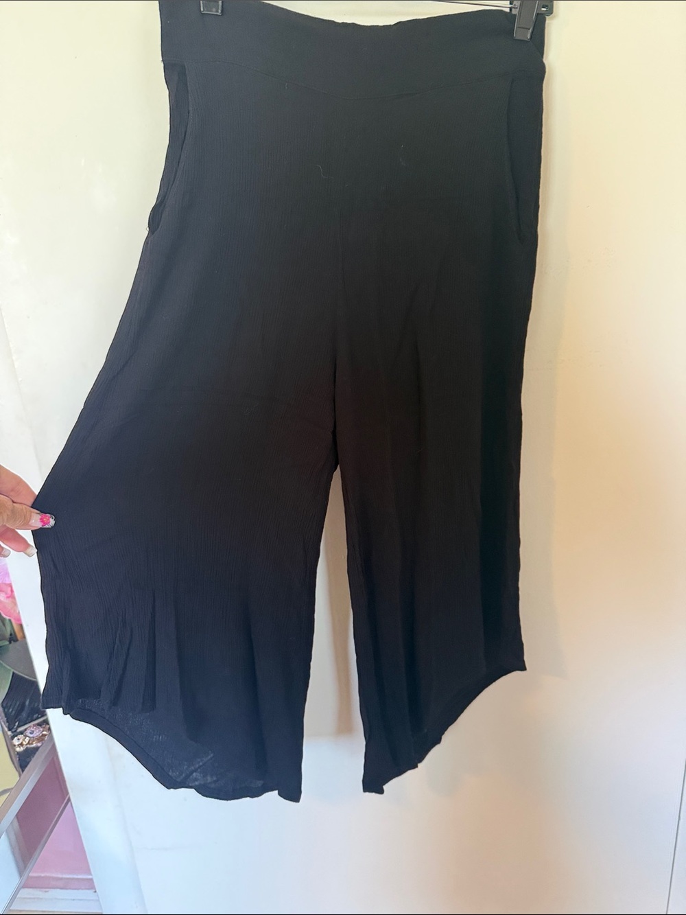 Ava Sky Black Rayon pants
